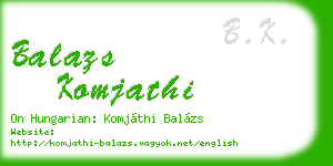 balazs komjathi business card