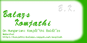 balazs komjathi business card